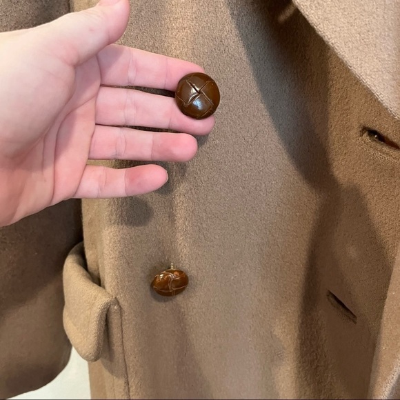 Roos/Atkin vintage camel trench coat fits like oversized womens large/X-Large - Picture 4 of 9